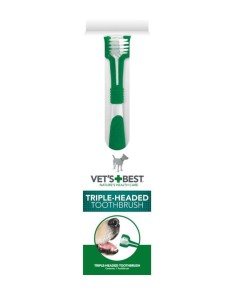 Vet's Best Triple-Headed Toothbrush - 3-głowicowa szczoteczka do zębów dla psów