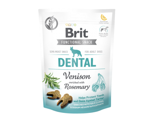 BRIT CARE DOG FUNCTIONAL SNACK DENTAL VENISON 150g.png
