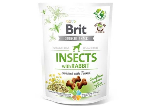 BRIT CARE Dog Crunchy Cracker Insects with Rabbit 200g.jpg