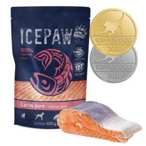 ICEPAW Lachs Pure - czysty łosoś dla psów 100% (400g)