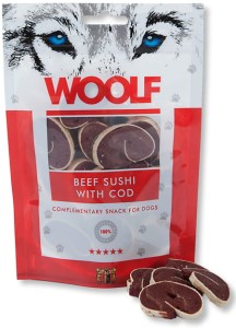 Woolf Beef Sushi with Cod - przysmak z wołowiną i dorszem (100g)