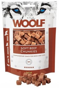 Woolf Soft Beef Chunkies - przysmak z wołowiną (100g)
