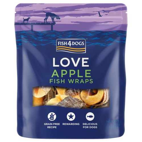 Fish4Dogs Apple Fish Wraps - przysmaki dla psa 90g.jpg
