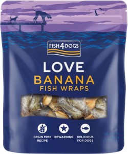 Fish4Dogs Love Banana Fish Wraps - przysmaki dla psa 100g