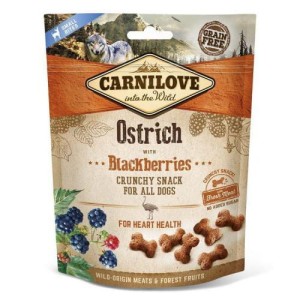 Carnilove Snack Fresh Crunchy Ostrich & Blackberries - przysmak dla psa 200g