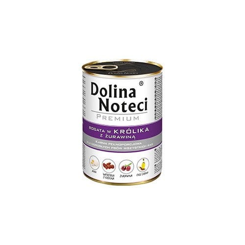 Dolina Noteci Premium Bogata w Królika z żurawiną - mokra karma dla psa 400g.jpg