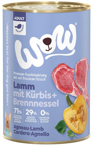 WOW Lamm mit Kurbis jagniecina z dynia i pokrzywa 400g.jpg
