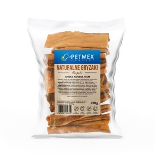 PETMEX skóra końska 15cm, gryzak naturalny 200g
