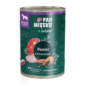 Pan Mięsko karma mokra z ziołami pasztet z krewetkami 400g