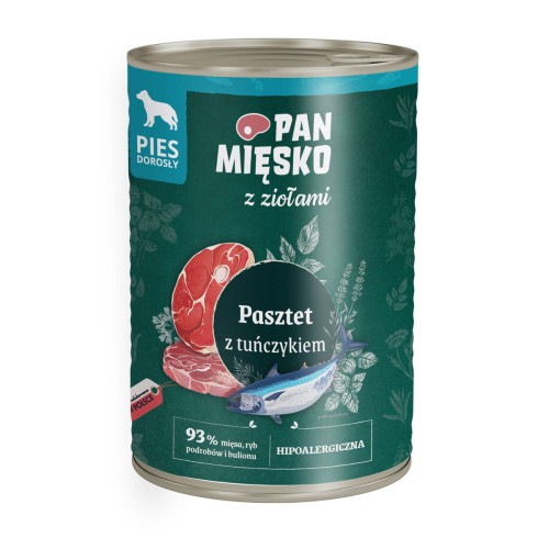 Pan Mięsko karma mokra z ziołami pasztet z królikiem 400g.jpg