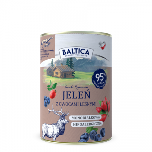 BALTICA karma mokra jeleń z owocami leśnymi 400g.png