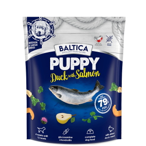 BALTICA karma sucha z łososiem i kaczką dla szczeniąt duże rasy 1kg