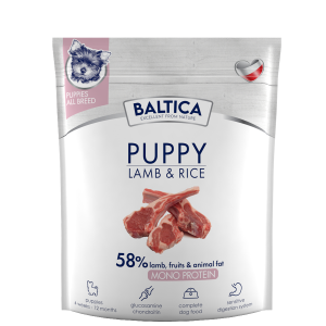 BALTICA karma sucha  z jagnięciną i ryżem dla szczeniąt 1kg