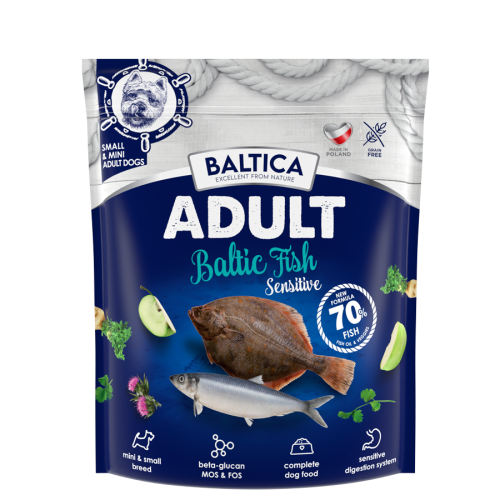 BALTICA karma sucha z rybą bałtycką dla małe rasy 1kg.png