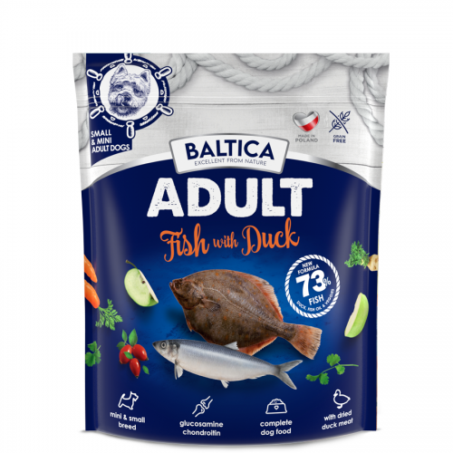 BALTICA karma sucha z kaczką i rybami bałtyckimi dla małych ras 1kg.png