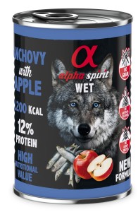 ALPHA SPIRIT karma mokra Anchois z jabłkiem 400g