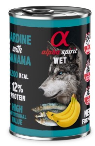 ALPHA SPIRIT karma mokra Sardynki z bananem 400g