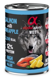ALPHA SPIRIT karma mokra Łosoś z ananasem 400g
