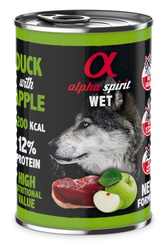 ALPHA SPIRIT karma mokra Kaczka z jabłkiem 400g.jpg