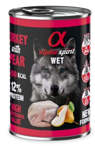 ALPHA SPIRIT karma mokra Indyk z gruszką 400g.jpg