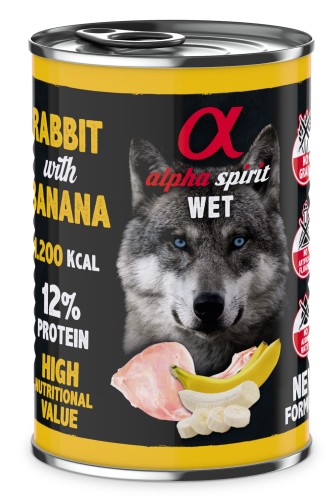ALPHA SPIRIT karma mokra Królik z bananem 400g.jpg