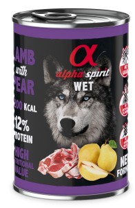  ALPHA SPIRIT karma mokra Jagnięcina z gruszką 400g