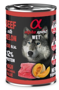  ALPHA SPIRIT karma mokra Wołowina z melonem 400g