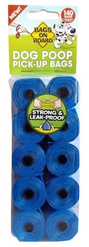 Bags On Board Dog Poop niebieskie 10x14 szt.jpg