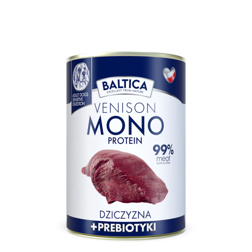 BALTICA karma mokra Mono dziczyzna z prebiotykami 400g.jpg