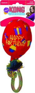 KONG Occasions czerwony balon urodzinowy dla psa M