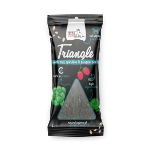 Syta Micha Trójkąt dorsz z jeleniem i spiruliną - gryzak dla psa 13cm - 2 szt
