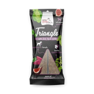 Syta Micha Trójkąt jeleń z figą i pokrzywą - gryzak dla psa 13cm - 2 szt