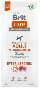 BRIT Care Hypoallergenic Lamb Adult Medium Breed - jagnięcina12 kg