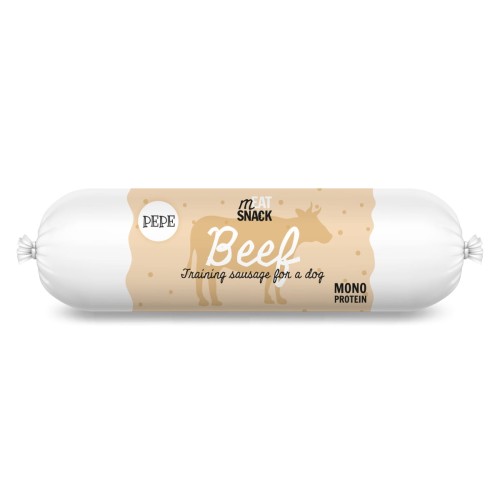 Paka Zwierzaka kiełbaska PEPE beef - wołowina 200g.jpg