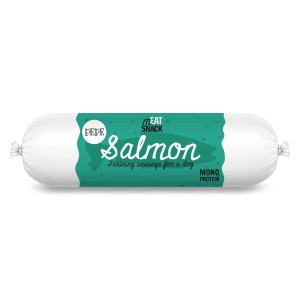 Paka Zwierzaka kiełbaska PEPE salmon - łosoś 200g