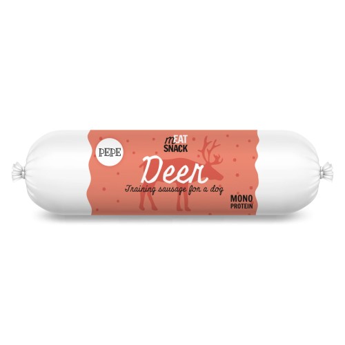 Paka Zwierzaka kiełbaska PEPE deer - jeleń 200g.jpg