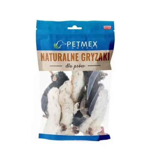 PETMEX łapki królicze z futrem, gryzak naturalny 200g