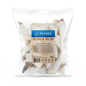 PETMEX łapki królicze z futrem, gryzak naturalny 500g