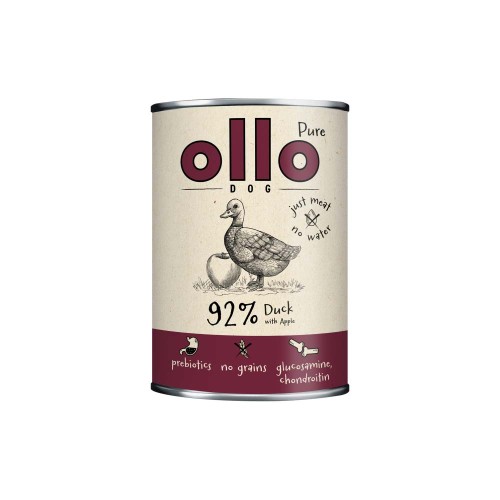 Ollo Pure kaczka z jabłkiem karma mokra dla psa 400g.jpg