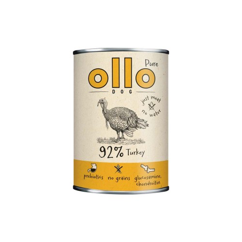 Ollo Pure indyk z jabłkiem karma mokra dla psa 400g.jpg