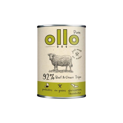 Ollo Pure wołowina i zielone żwacze mokra dla psa 400g.jpg