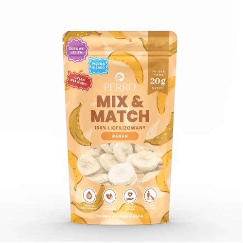 PERRO przysmaki liofilizowane MIX & MATCH banan 20g