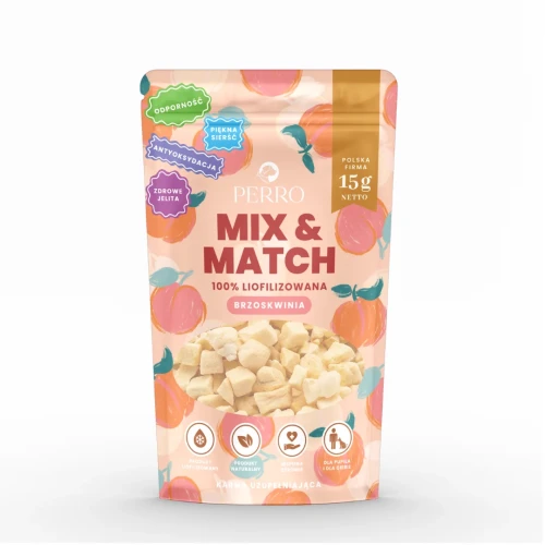 PERRO przysmaki liofilizowane MIX & MATCH brzoskwinia 15g