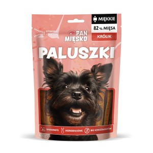 Pan Mięsko miękkie przysmaki paluszki z królika dla psa 100g