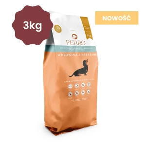 PERRO karma sucha Wołowina z batatami 3kg - bezzbożowa formuła dla psów dorosłych małych ras