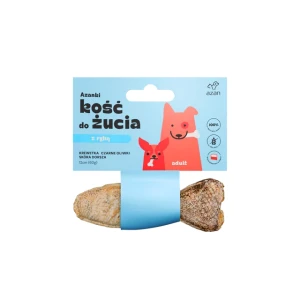 Azanki kość do żucia rybka z krewetką i czarnymi oliwkami w skórze dorsza 12cm