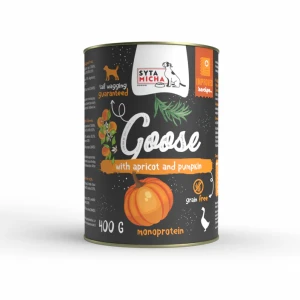 Syta Micha CLASSIC karma mokra dla psa gęś z morelami i dynią 400g