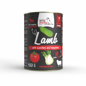Syta Micha CLASSIC karma mokra dla psa jagnięcina z pomidorami i cukinią 400g