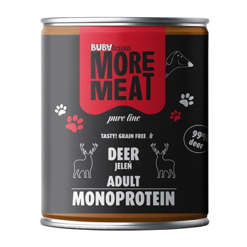 BUBAlicious More Meat Pure Line mono JELEŃ karma dla psa 800g