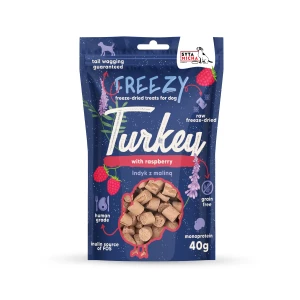 Syta Micha FREEZY liofilizowane przysmaki indyk z malinami 40g